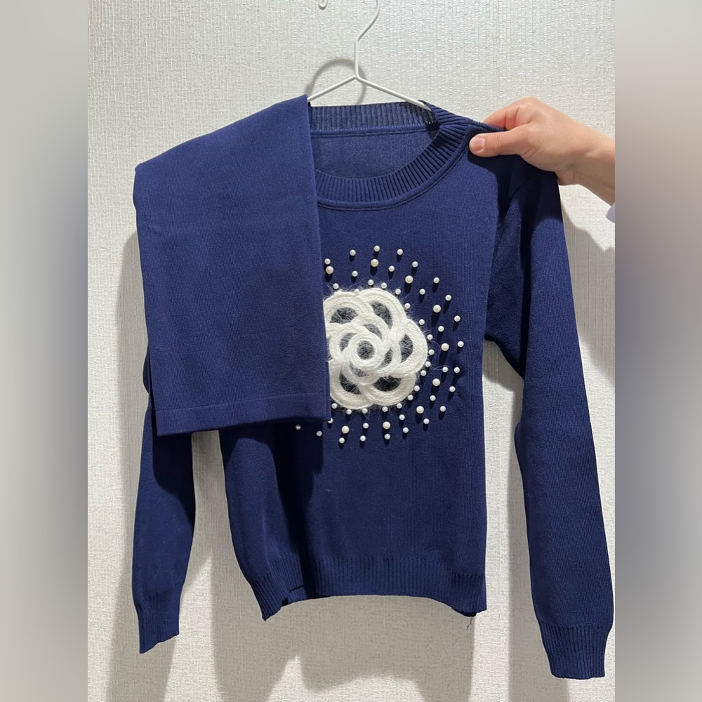 Navy Blue knit set